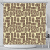 Tiki Brown Mask Print Shower Curtain