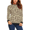 Tiki Brown Mask Print Women Long Sleeve Sweatshirt-JorJune