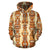 Hawaiian Polynesian Tiki Pattern All Over Zip Up Hoodie