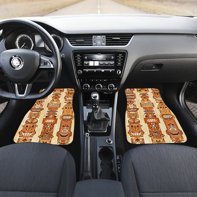 Hawaiian Polynesian Tiki Pattern Car Floor Mats