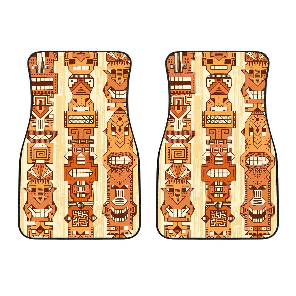 Hawaiian Polynesian Tiki Pattern Car Floor Mats