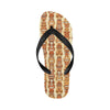 Tiki Orange Vertical Pattern Flip Flops-JorJune