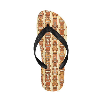 Tiki Orange Vertical Pattern Flip Flops-JorJune