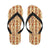 Tiki Orange Vertical Pattern Flip Flops-JorJune