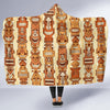 Tiki Orange Vertical Pattern Hooded Blanket-JORJUNE.COM