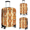 Hawaiian Polynesian Tiki Pattern Luggage Cover Protector