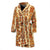 Tiki Orange Vertical Pattern Men Bath Robe