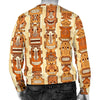 Tiki Orange Vertical Pattern Men Crewneck Sweatshirt