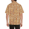 Tiki Orange Vertical Pattern Men Hawaiian Shirt-JorJune