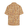 Tiki Orange Vertical Pattern Men Hawaiian Shirt-JorJune