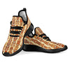Tiki Orange Vertical Pattern Mesh Knit Sneakers Shoes