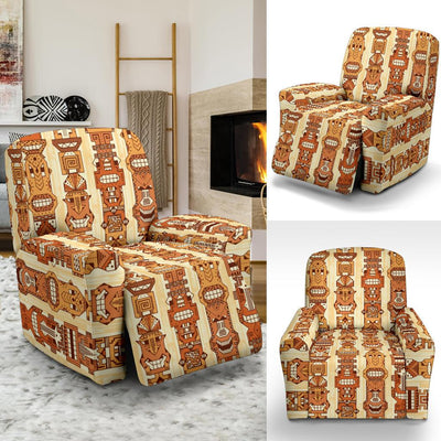 Tiki Orange Vertical Pattern Recliner Slipcover-JORJUNE.COM