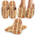 Tiki Orange Vertical Pattern Slippers