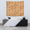 Tiki Orange Vertical Pattern Tapestry