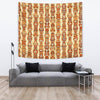Tiki Orange Vertical Pattern Tapestry