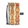 Hawaiian Polynesian Tiki Pattern Wallet Phone Case