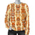 Tiki Orange Vertical Pattern Women Crewneck Sweatshirt