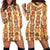 Tiki Orange Vertical Pattern Women Hoodie Dress