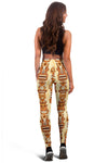 Tiki Orange Vertical Pattern Women Leggings