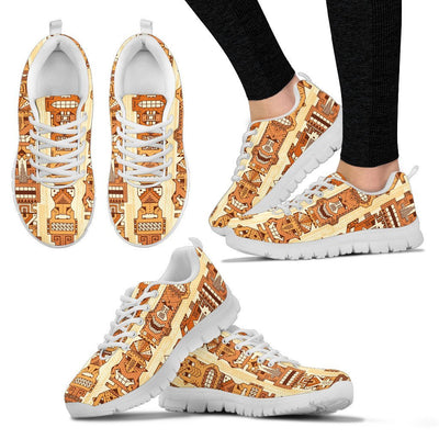 Hawaiian Polynesian Tiki Pattern Women Sneakers