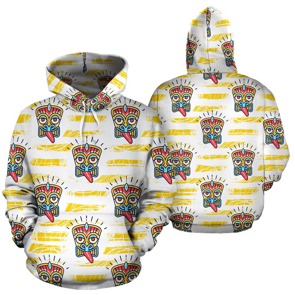 Hawaiian Polynesian Tiki Print All Over Print Hoodie