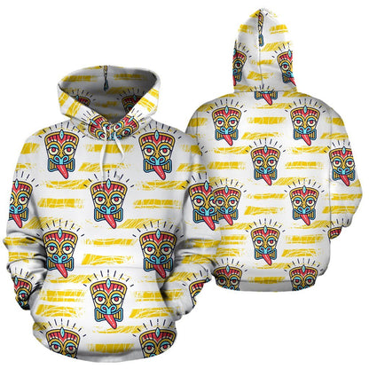 Hawaiian Polynesian Tiki Print All Over Print Hoodie