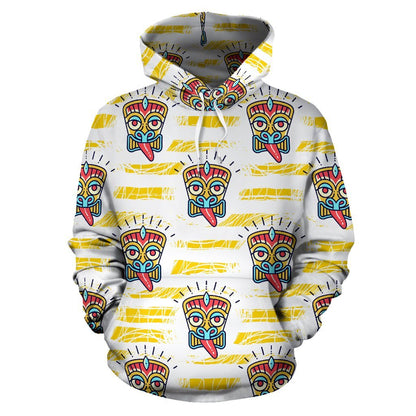 Hawaiian Polynesian Tiki Print All Over Print Hoodie
