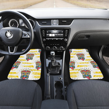 Hawaiian Polynesian Tiki Print Car Floor Mats