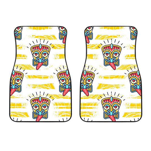 Hawaiian Polynesian Tiki Print Car Floor Mats