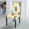 Tiki Smile Mask Print Pattern Dining Chair Slipcover-JORJUNE.COM