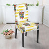 Tiki Smile Mask Print Pattern Dining Chair Slipcover-JORJUNE.COM