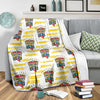 Tiki Smile Mask Print Pattern Fleece Blanket