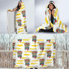 Tiki Smile Mask Print Pattern Hooded Blanket-JORJUNE.COM