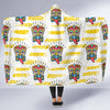 Tiki Smile Mask Print Pattern Hooded Blanket-JORJUNE.COM