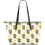 Tiki Smile Mask Print Pattern Large Leather Tote Bag