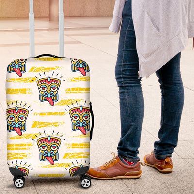 Hawaiian Polynesian Tiki Print Luggage Cover Protector