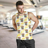 Tiki Smile Mask Print Pattern Men Tank Top