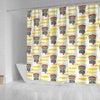 Tiki Smile Mask Print Pattern Shower Curtain