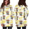 Tiki Smile Mask Print Pattern Women Hoodie Dress