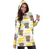 Tiki Smile Mask Print Pattern Women Hoodie Dress