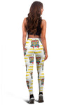 Tiki Smile Mask Print Pattern Women Leggings