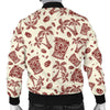 Tiki Tribal Mask Palm Tree Men Casual Bomber Jacket