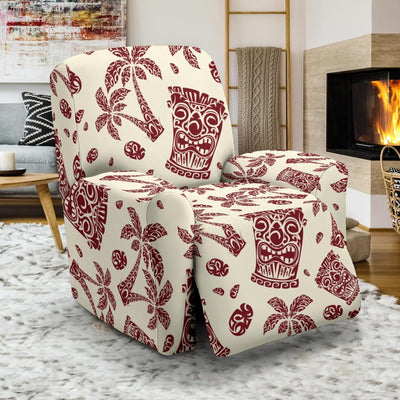 Tiki Tribal Mask Palm Tree Recliner Slipcover-JORJUNE.COM