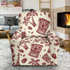 Tiki Tribal Mask Palm Tree Recliner Slipcover-JORJUNE.COM