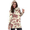 Tiki Tribal Mask Palm Tree Women Hoodie Dress