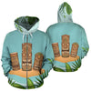 Hawaiian Polynesian Tiki All Over Zip Up Hoodie