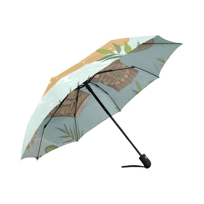 Tiki Wood Island Automatic Foldable Umbrella
