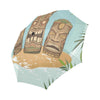 Tiki Wood Island Automatic Foldable Umbrella