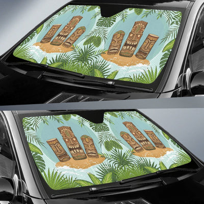 Tiki Wood Island Car Sun Shade-JorJune