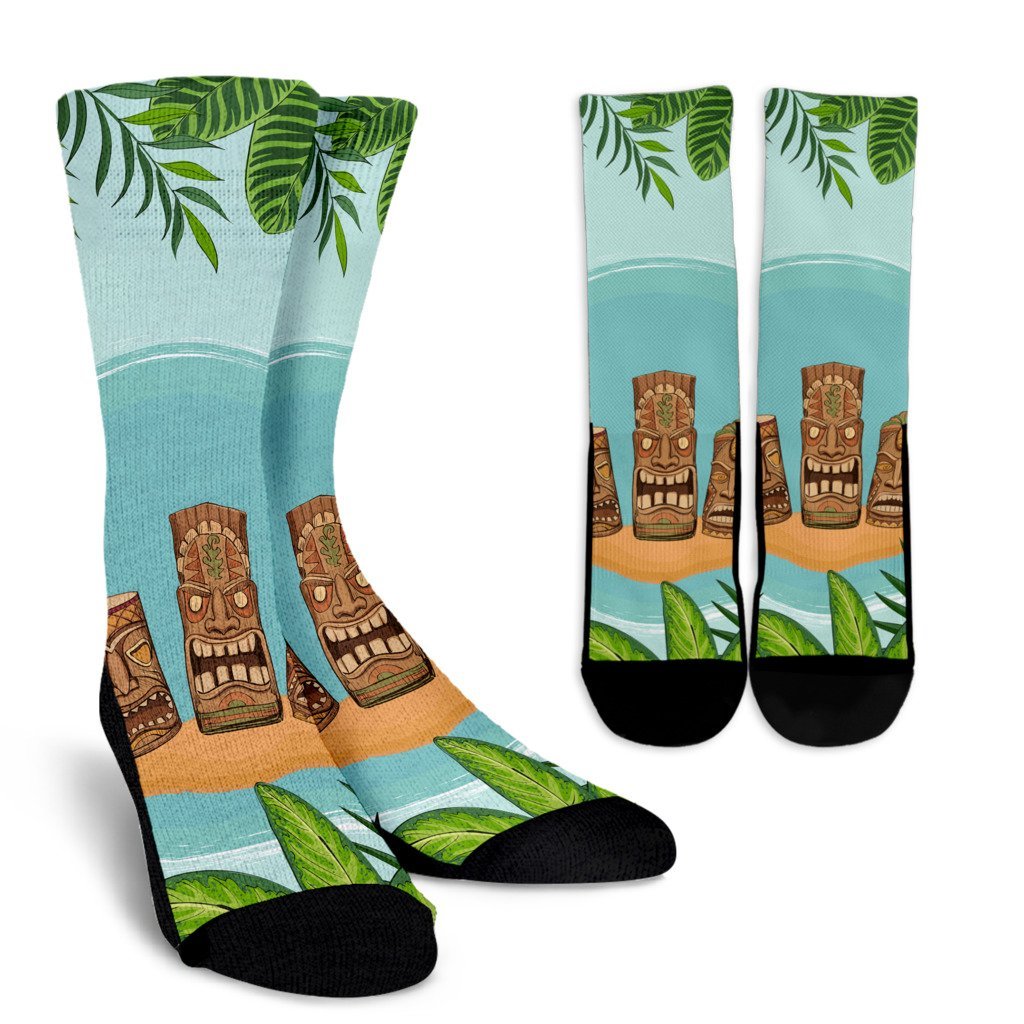 Hawaiian Polynesian Tiki Crew Socks